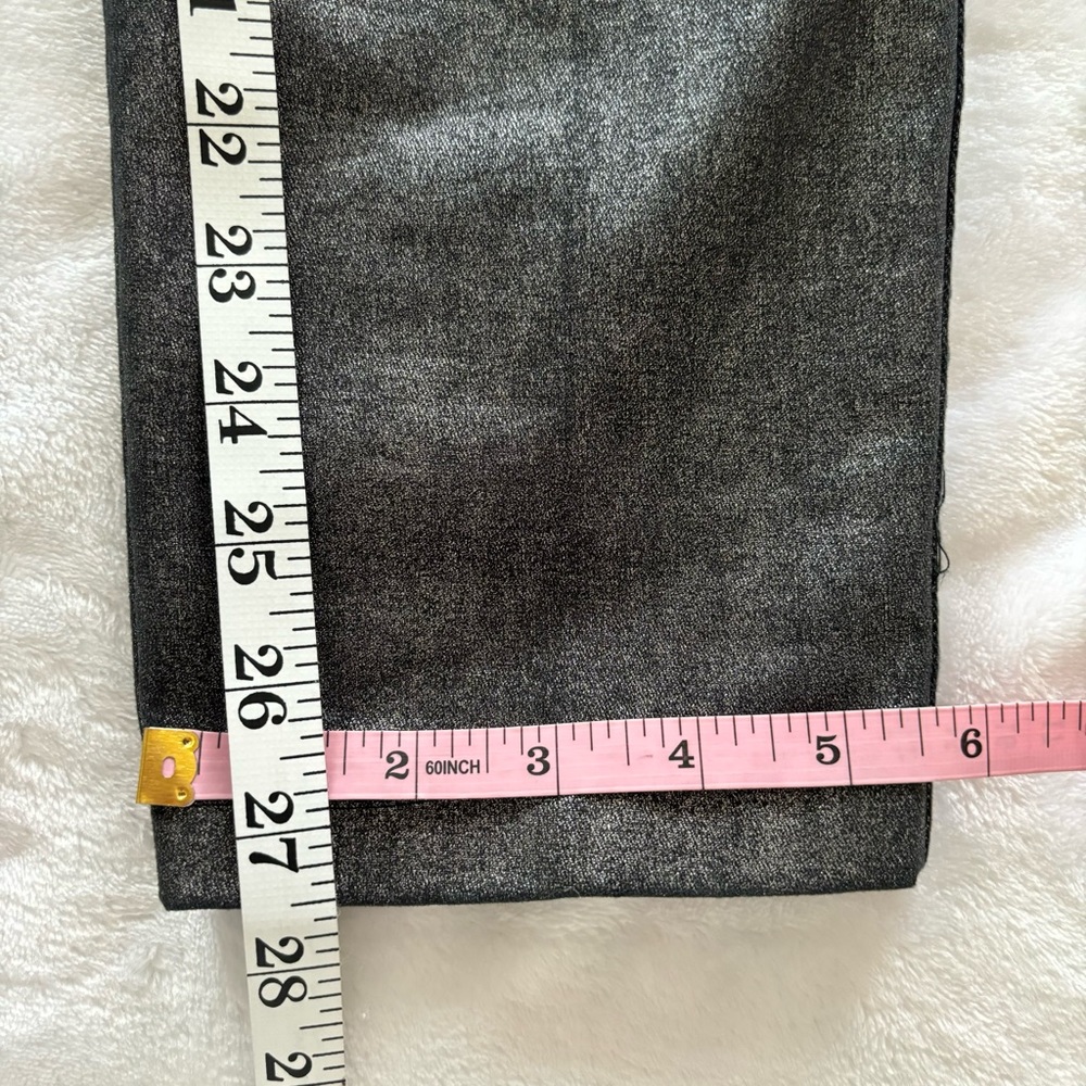 LAUNDRY by Shelli Segal Black Metallic Skinny Cropped Pants--EUC--8 - Picture 16 of 16